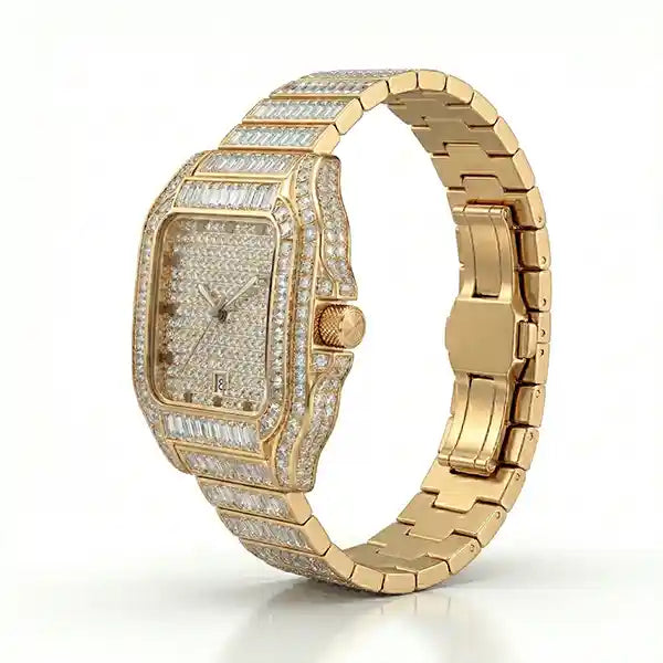 Ice Baugette – Iced Out Men's Watch by United Jewel