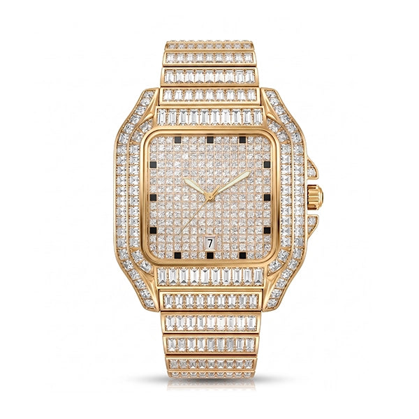 Ice Baugette – Iced Out Men's Watch by United Jewel