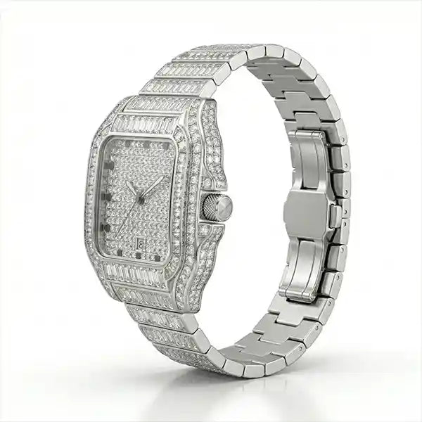 Ice Baugette – Iced Out Men's Watch by United Jewel