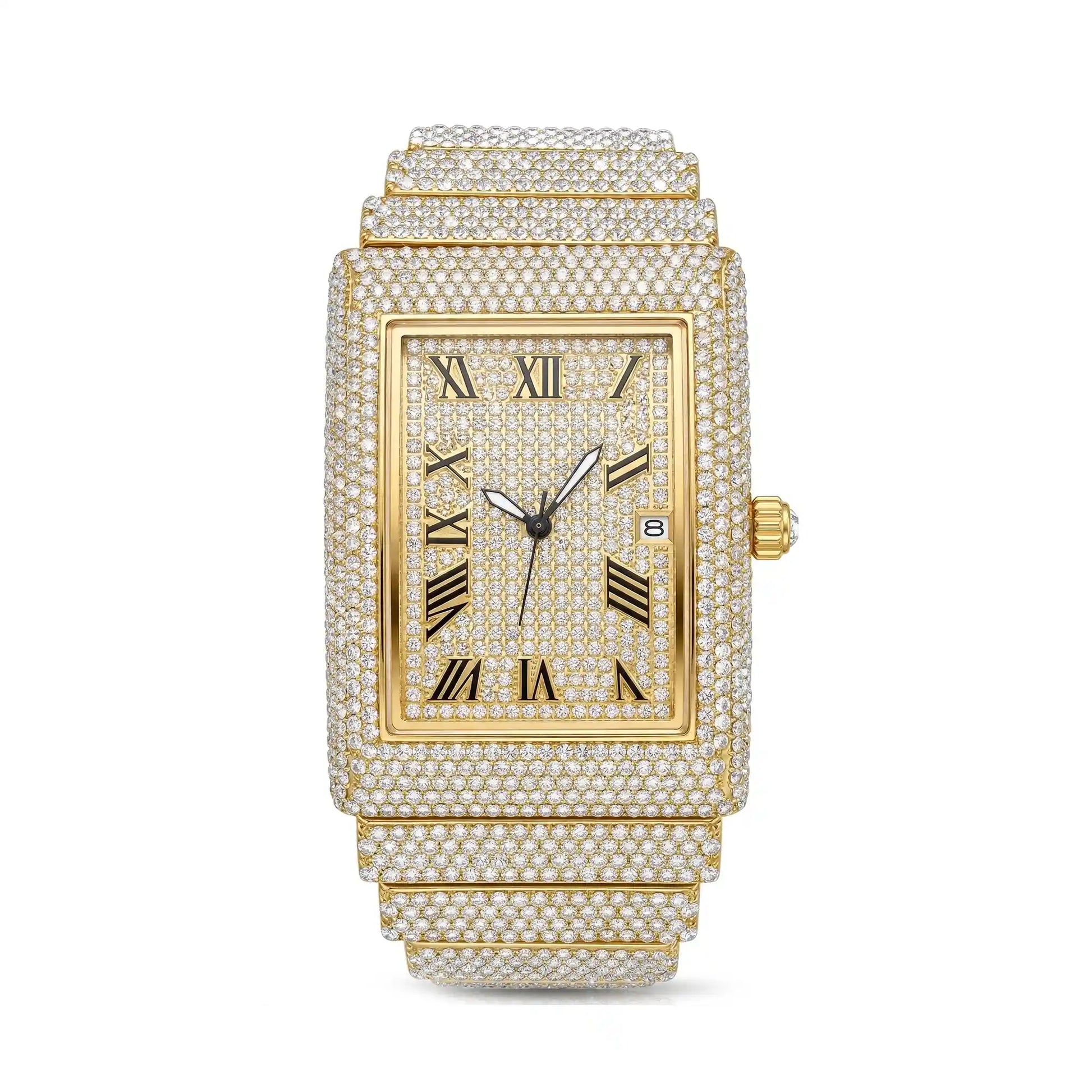 Tank Ice – Iced Out Men's Watch by United Jewel