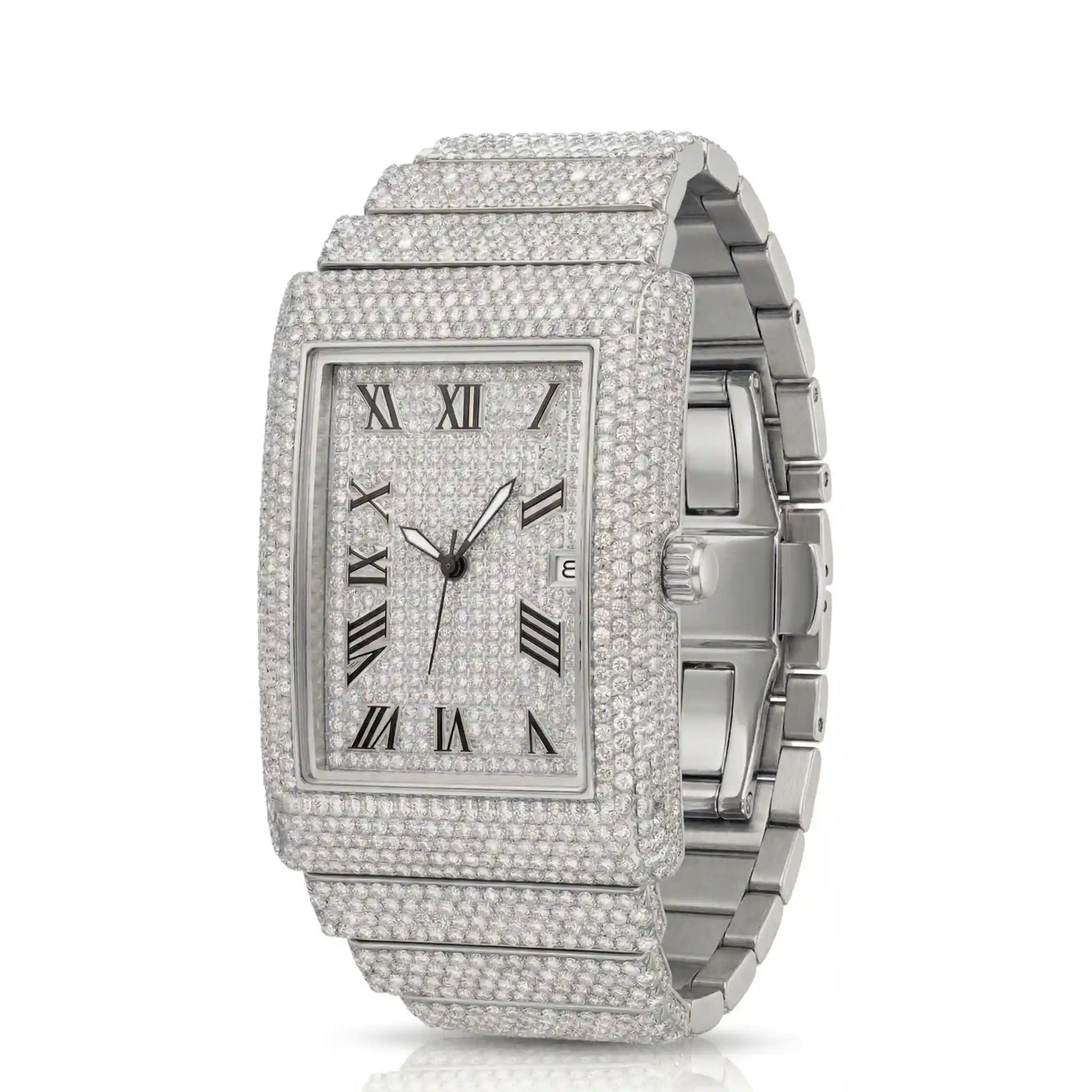 Tank Ice – Iced Out Men's Watch by United Jewel