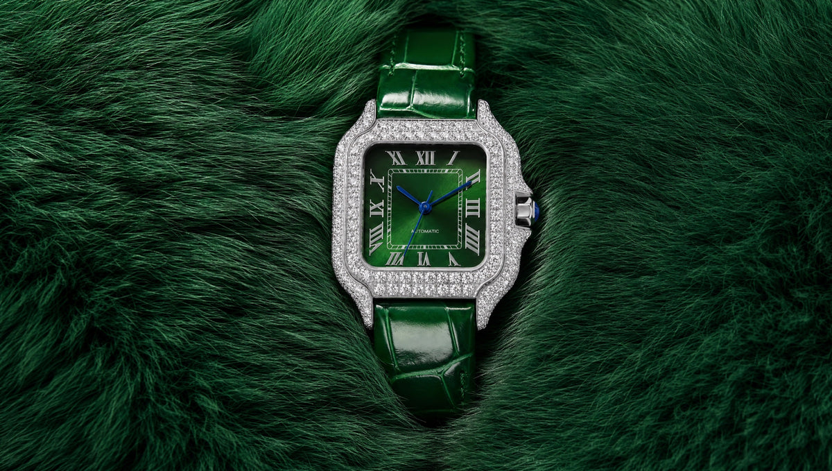 Liora emerald moissanite watch hero banner