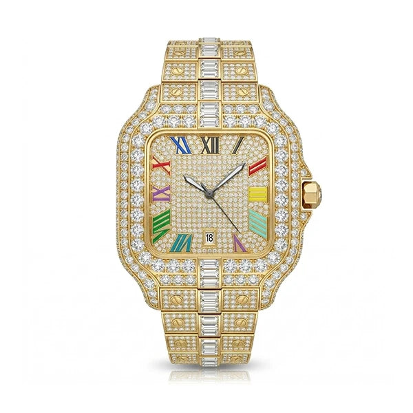 Rainbow moissanite watch – view 3 | United Jewel