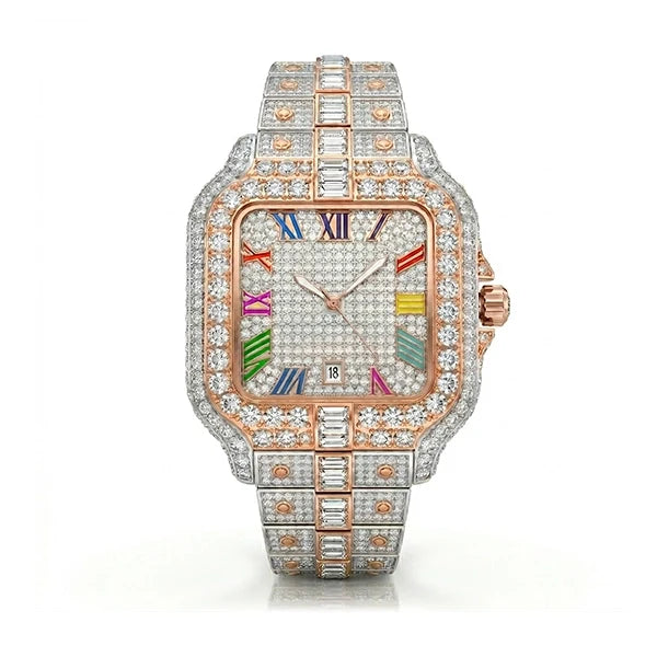 Rainbow moissanite watch – view 5 | United Jewel