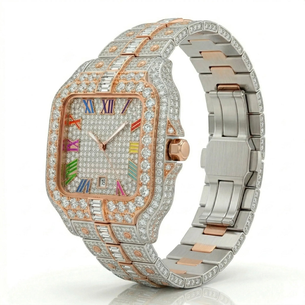 Rainbow moissanite watch – view 6 | United Jewel