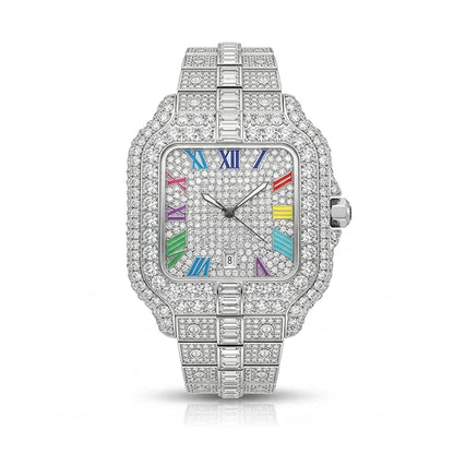 Rainbow moissanite watch – view 1 | United Jewel