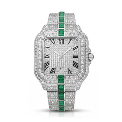 Camino Moissanite Watch – Green case