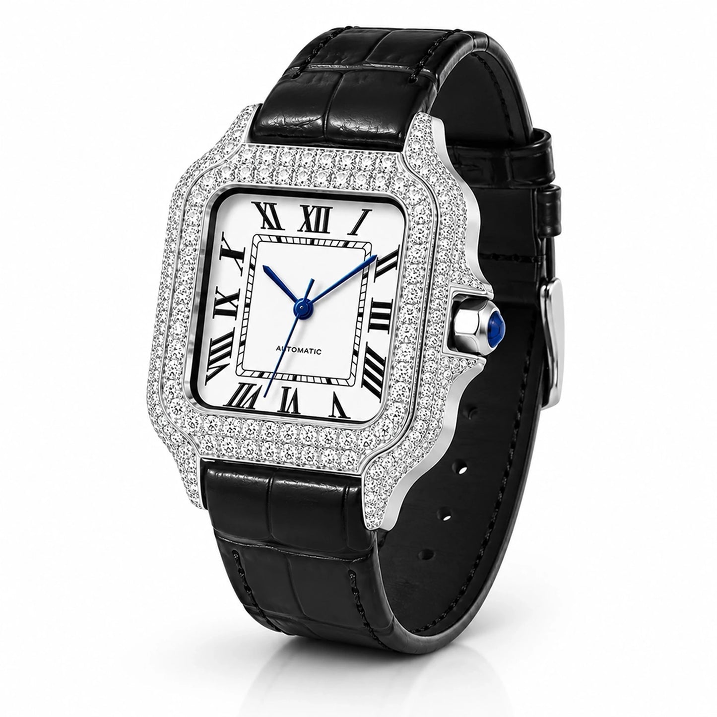 Liora Pearl women's moissanite watch – angled front | United Jewel