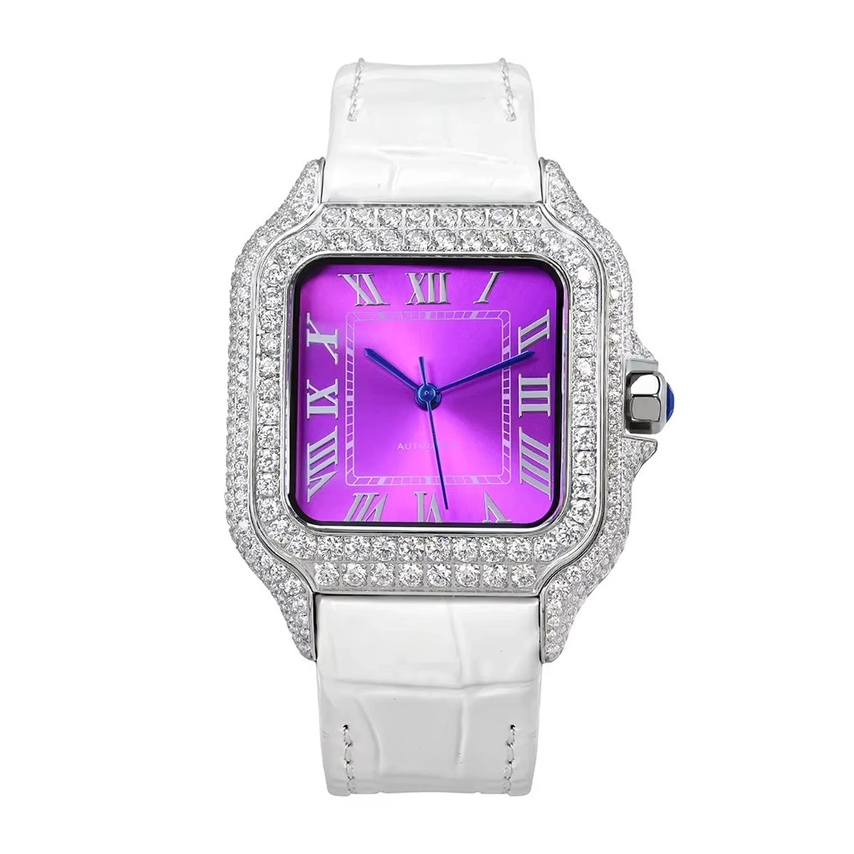 Liora Amethyst women's moissanite watch – front studio | United Jewel