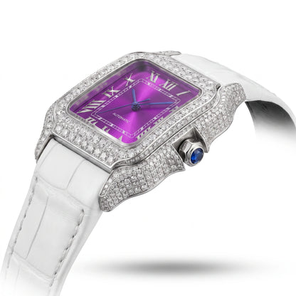 Liora Amethyst women's moissanite watch – right side | United Jewel
