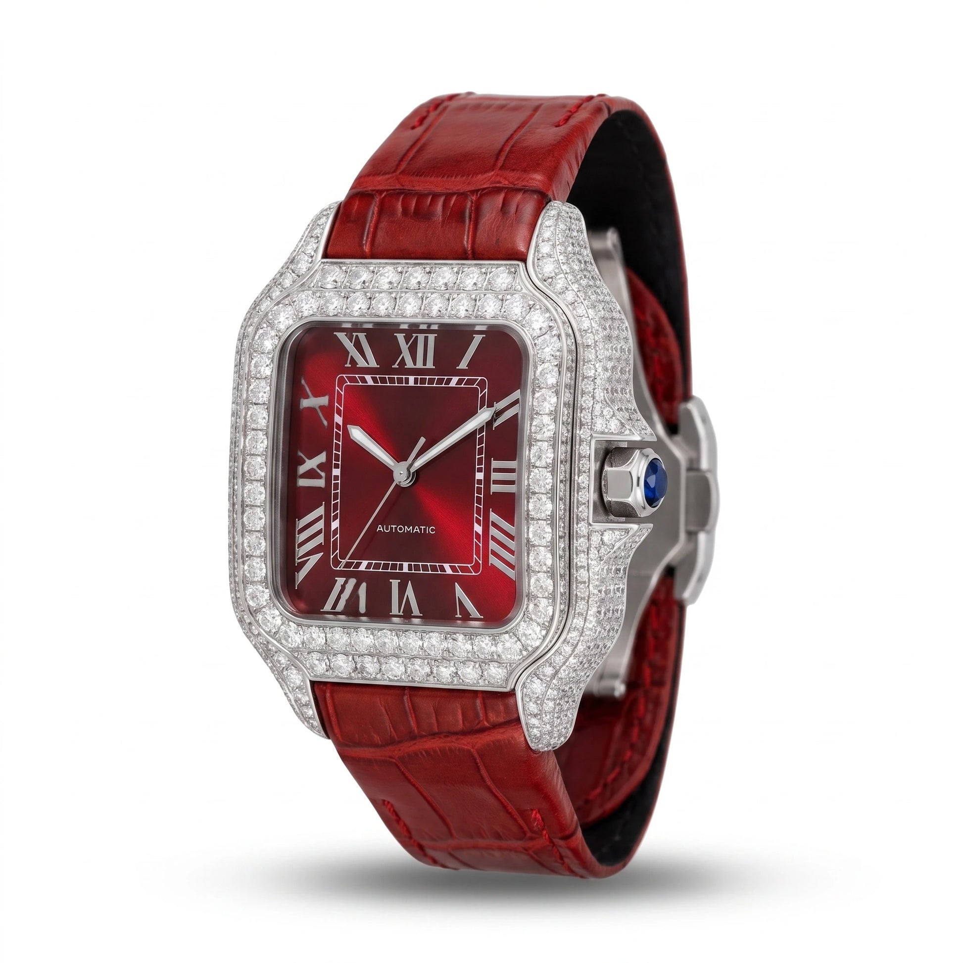 Liora Ruby women's moissanite watch – right side | United Jewel