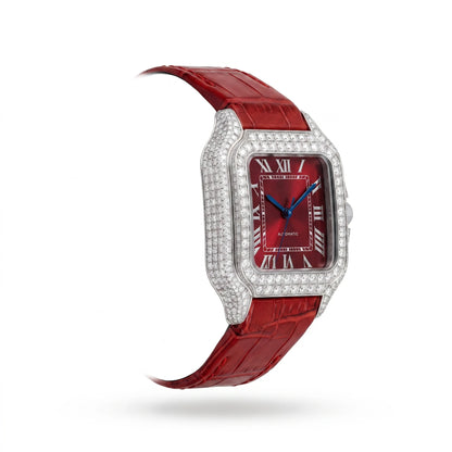 Liora Ruby women's moissanite watch – left side | United Jewel