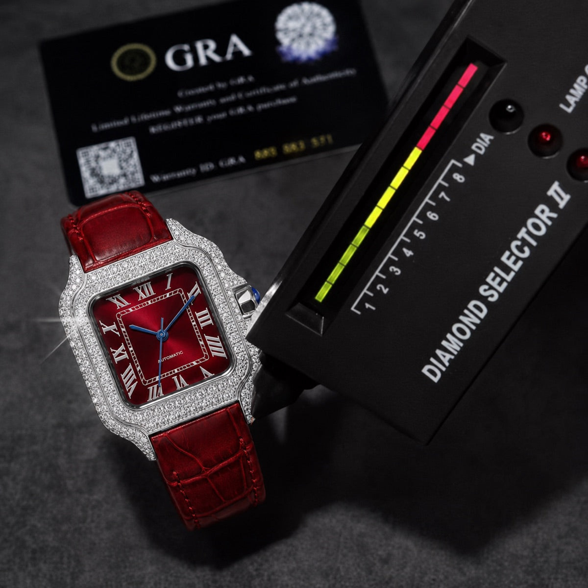 Liora Ruby moissanite watch with GRA certificate