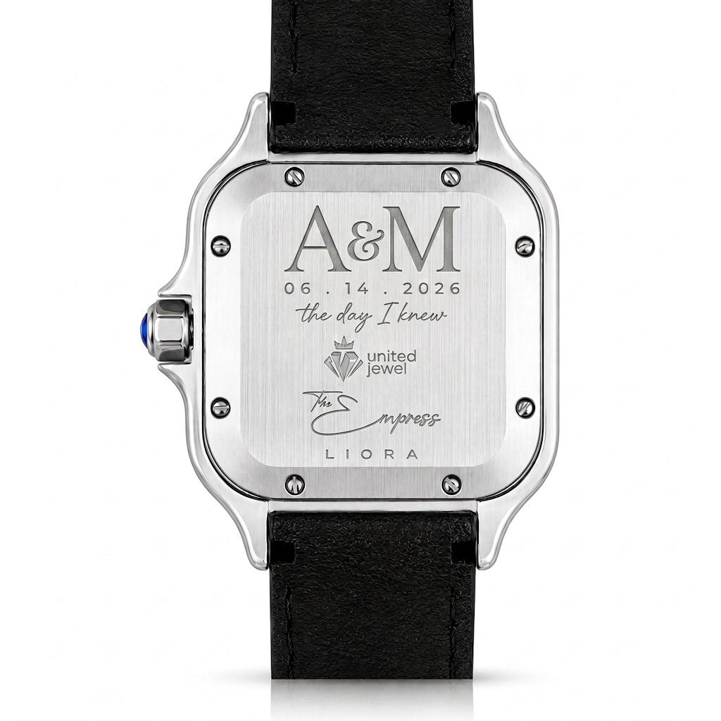 Engraving sample — anniversary monogram